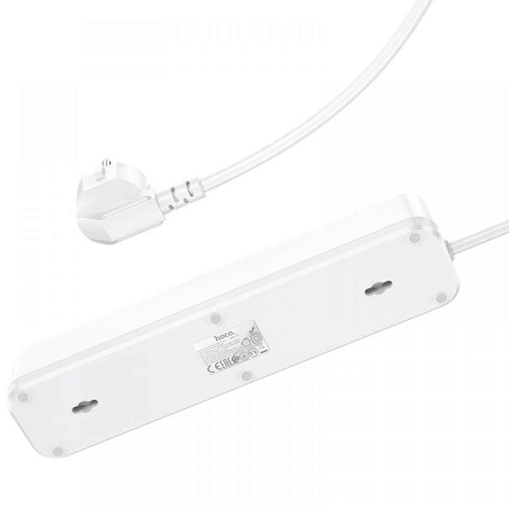 Удлинитель Hoco NS1 Aura PD20W (2USB/1Type-C/4xSocket)