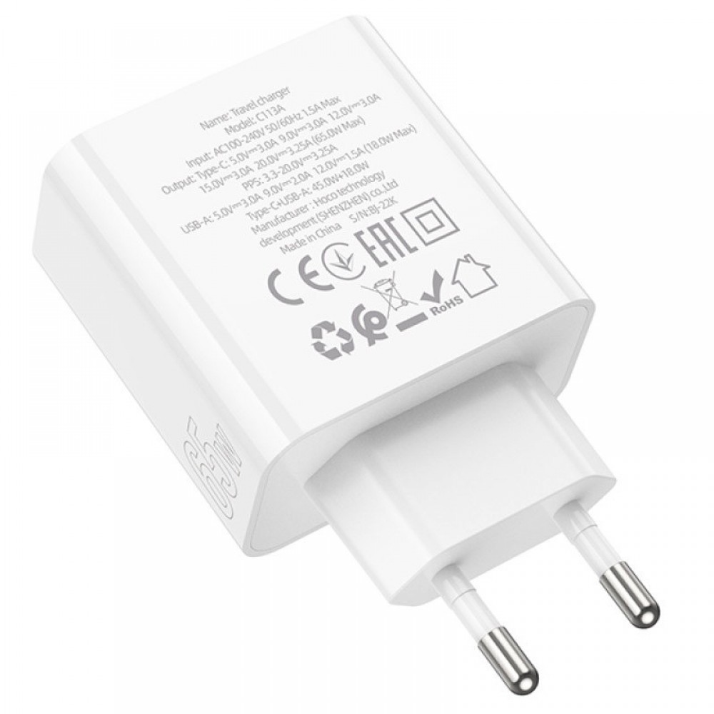 МЗП Hoco C113A Awesome PD65W (1USB/1Type-C)