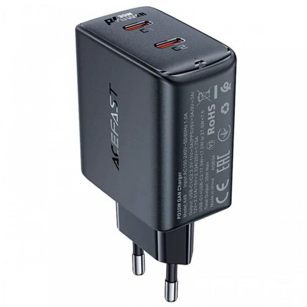 МЗП Acefast A49 PD35W GaN (USB-C+USB-C) dual port