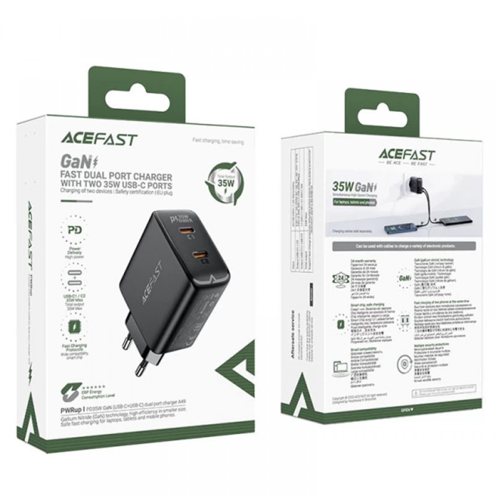 СЗУ Acefast A49 PD35W GaN (USB-C+USB-C) dual port