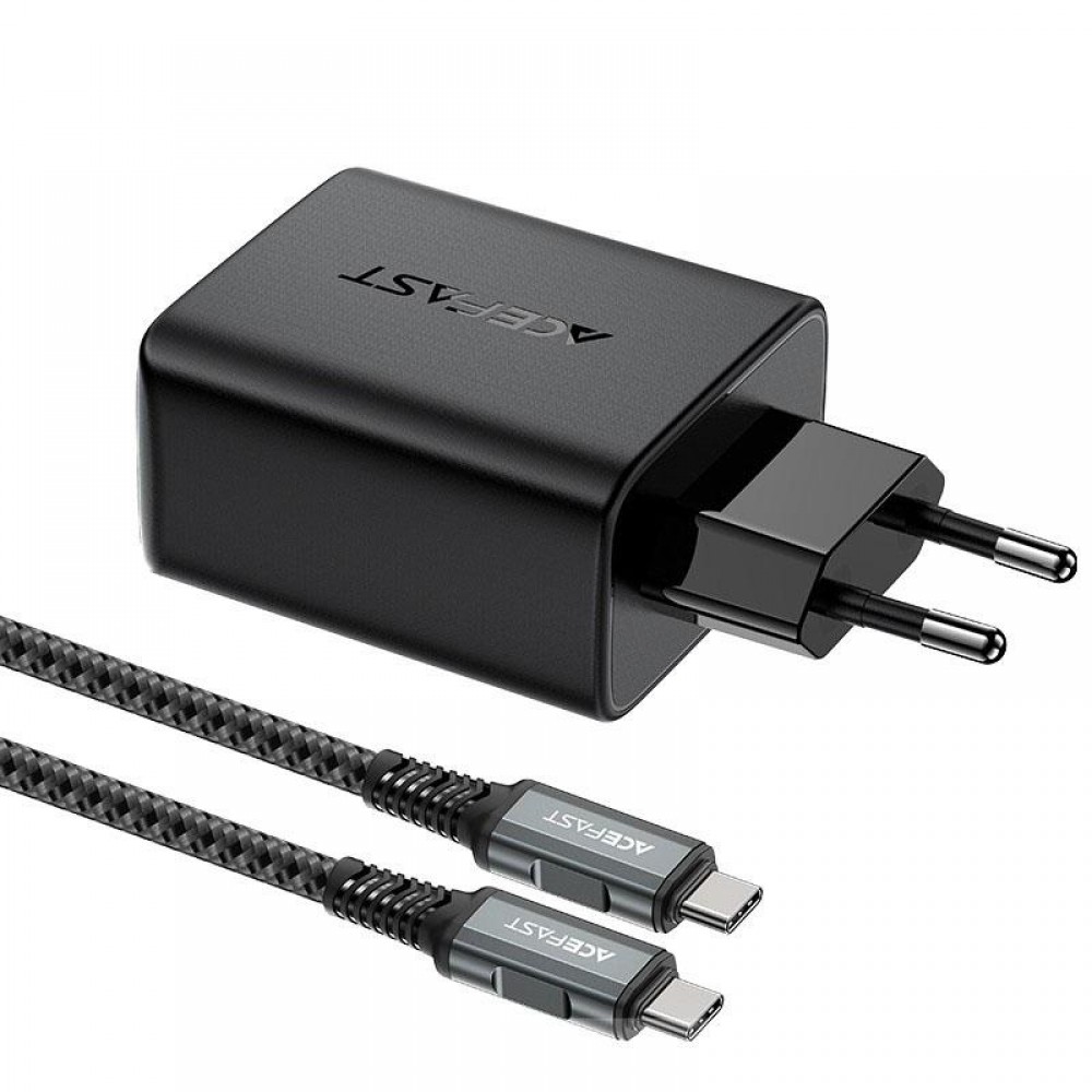 СЗУ Acefast A17 PD65W GaN (1USB-A/1C/1HDMI) + кабель Type-C to Type-C