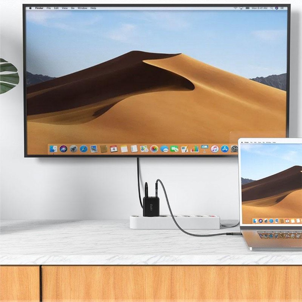 СЗУ Acefast A17 PD65W GaN (1USB-A/1C/1HDMI) + кабель Type-C to Type-C