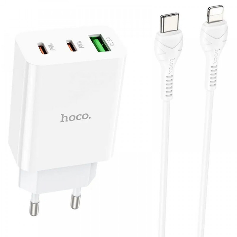 МЗП Hoco C99A PD20W+QC3.0 (1USB/2Type-C/3A) + Type-C to Lightning