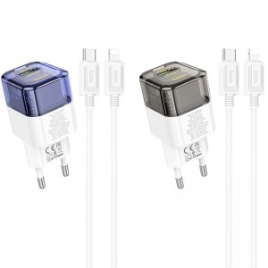 МЗП Hoco C131A Platium PD30W+QC3.0 + Type-C to Lightning