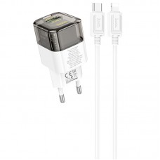 МЗП Hoco C131A Platium PD30W+QC3.0 + Type-C to Lightning