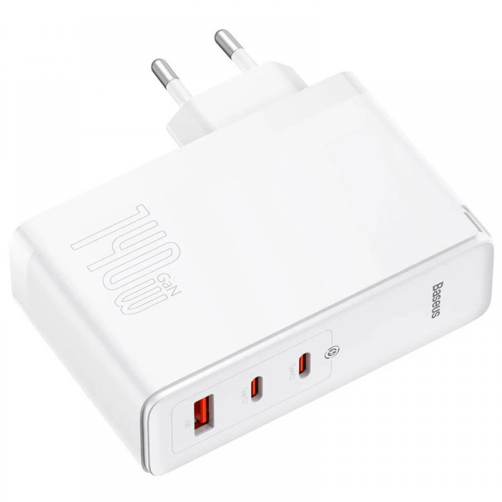 МЗП Baseus GaN5 Pro 2Type-C+USB 140W EU (with Type-C to Type-C 140W (1m)) (CCGP100201)