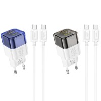 СЗУ Hoco C125A Transparent 1C PD20W + Type-C to Type-C