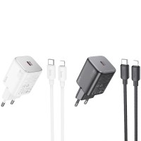 СЗУ Hoco N40 Mighty 1C PD20W + Type-C to Lightning