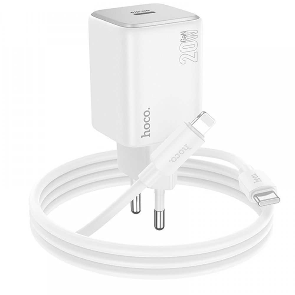 МЗП Hoco N40 Mighty 1C PD20W + Type-C to Lightning МЗП Hoco N40 Mighty 1C PD20W + Type-C to Lightning