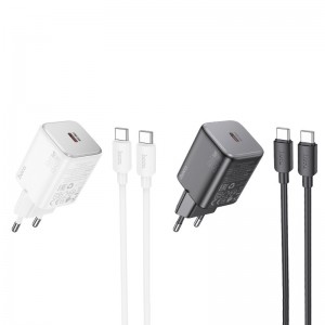 МЗП Hoco N40 Mighty PD20W (1USB-C) + кабель Type-C to Type-C
