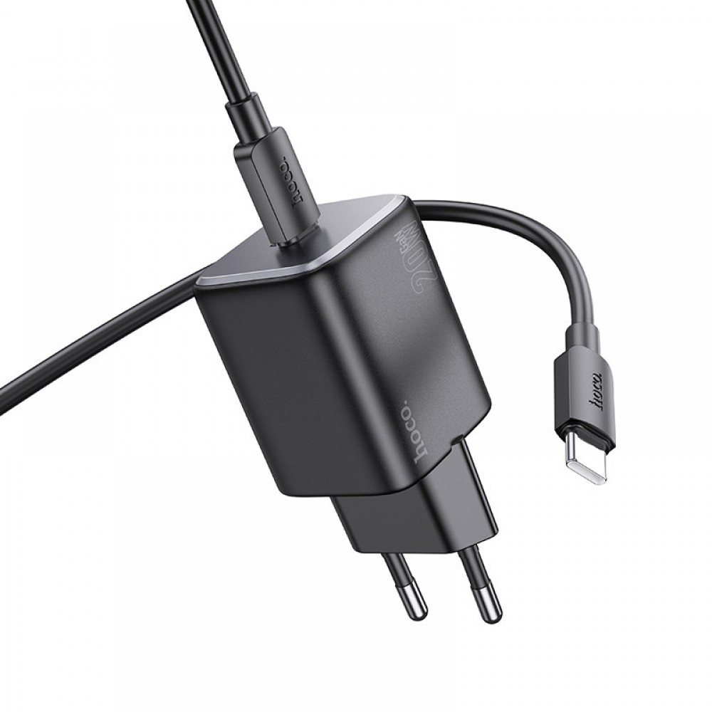 СЗУ Hoco N40 Mighty PD20W (1USB-C) + кабель Type-C to Type-C