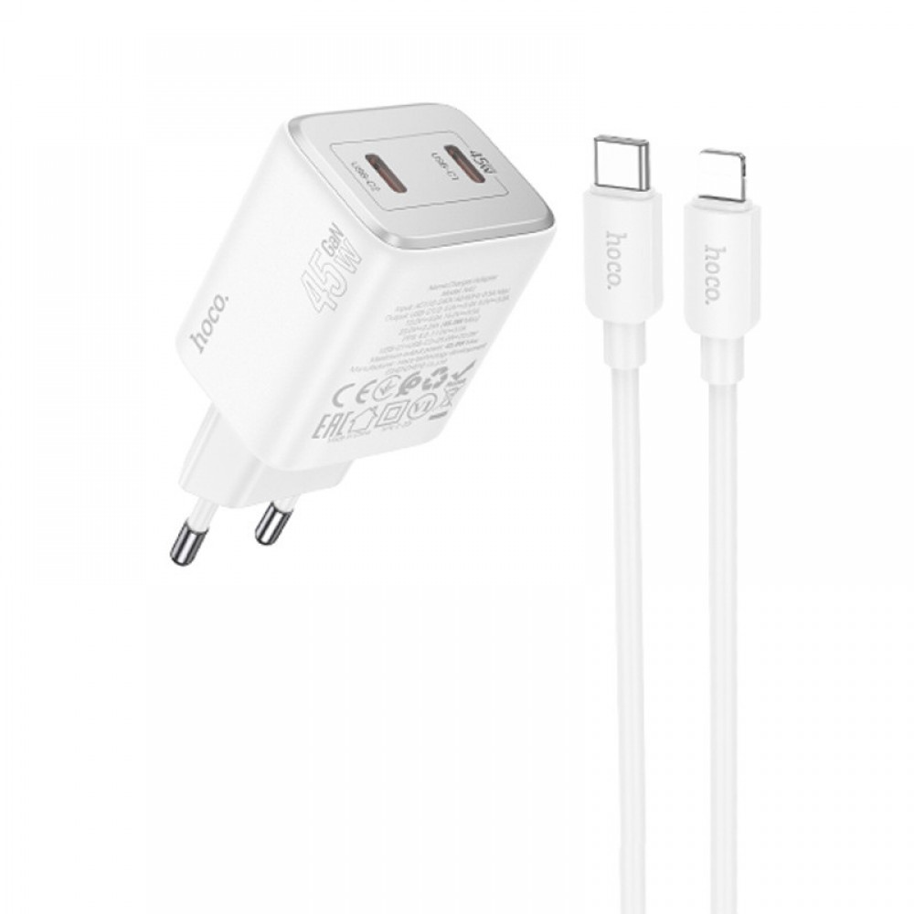 МЗП Hoco N42 Elogiado 2C PD45W + Type to Lightning МЗП Hoco N42 Elogiado 2C PD45W + Type to Lightning