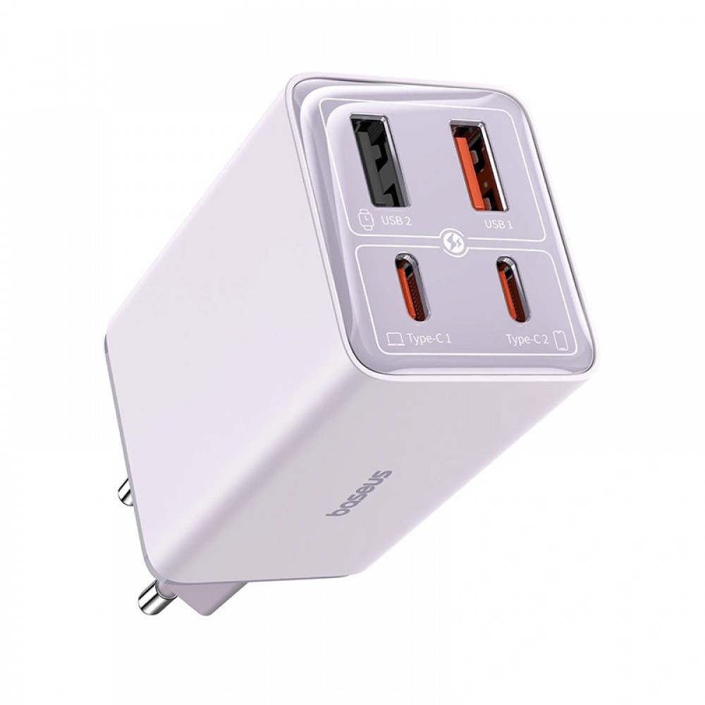 СЗУ Baseus GaN6 Pro OS 65W (2USB-A/2C) + кабель Type-C to Type-C (P10162701)