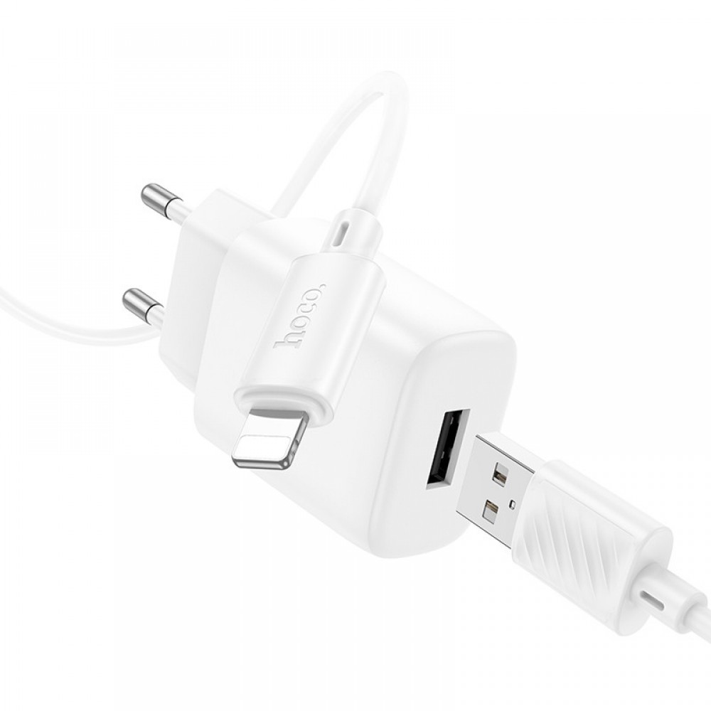 МЗП Hoco C134A Solid 1USB-A 12W + Lightning