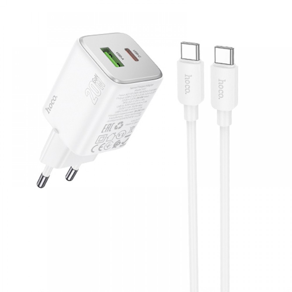 МЗП Hoco N41 Almighty PD20W+QC3.0 + Type-C to Type-C МЗП Hoco N41 Almighty PD20W+QC3.0 + Type-C to Type-C
