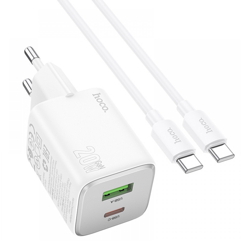 МЗП Hoco N41 Almighty PD20W+QC3.0 + Type-C to Type-C МЗП Hoco N41 Almighty PD20W+QC3.0 + Type-C to Type-C