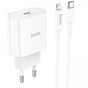 СЗУ Hoco C94A Metro PD20W (1USB-C) + кабель Type-C to Lightning