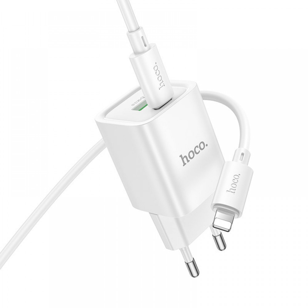 СЗУ Hoco C149A Charm PD30W+QC3.0 (1USB-A/1C) + кабель Type-C to Lightning