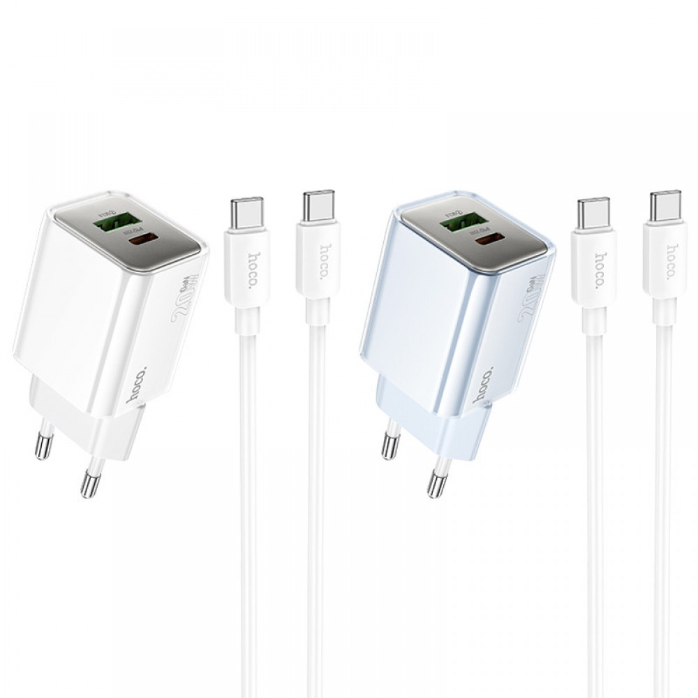 МЗП Hoco N46 Glorious PD20W+QC3.0 (1USB-A/1C) + Type-C to Type-C МЗП Hoco N46 Glorious PD20W+QC3.0 (1USB-A/1C) + Type-C to Type-C