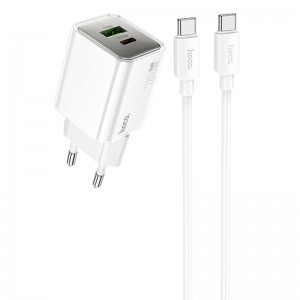 СЗУ Hoco N46 Glorious PD20W+QC3.0 (1USB-A/1C) + Type-C to Type-C
