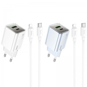 МЗП Hoco N46 Glorious PD20W+QC3.0 (1USB-A/1C) + Type-C to Lightning