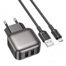 МЗП Borofone BAS51A Absolute (2USB-A) + MicroUSB