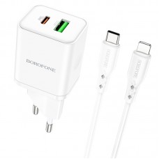 МЗП Borofone BN7 PD20W+QC3.0 (1USB-A/1C) + Type-C to Lightning