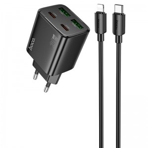 МЗП Hoco N55 Fundador PD20W four-port (2USB-A/2C) + Type-C to Lightning
