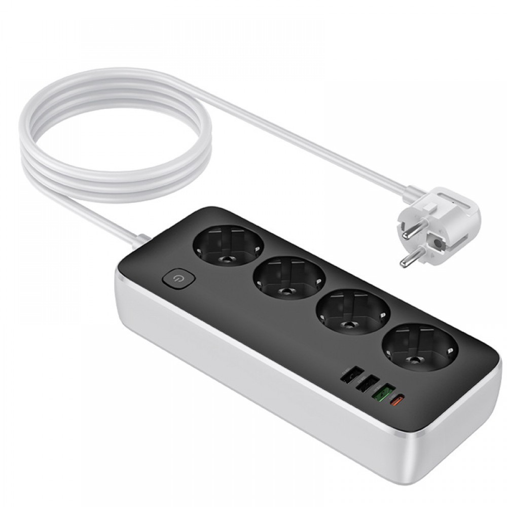 Удлинитель Hoco AC22 Sunlight (PD30W/1C/3A/4xSocket) (1.5m)