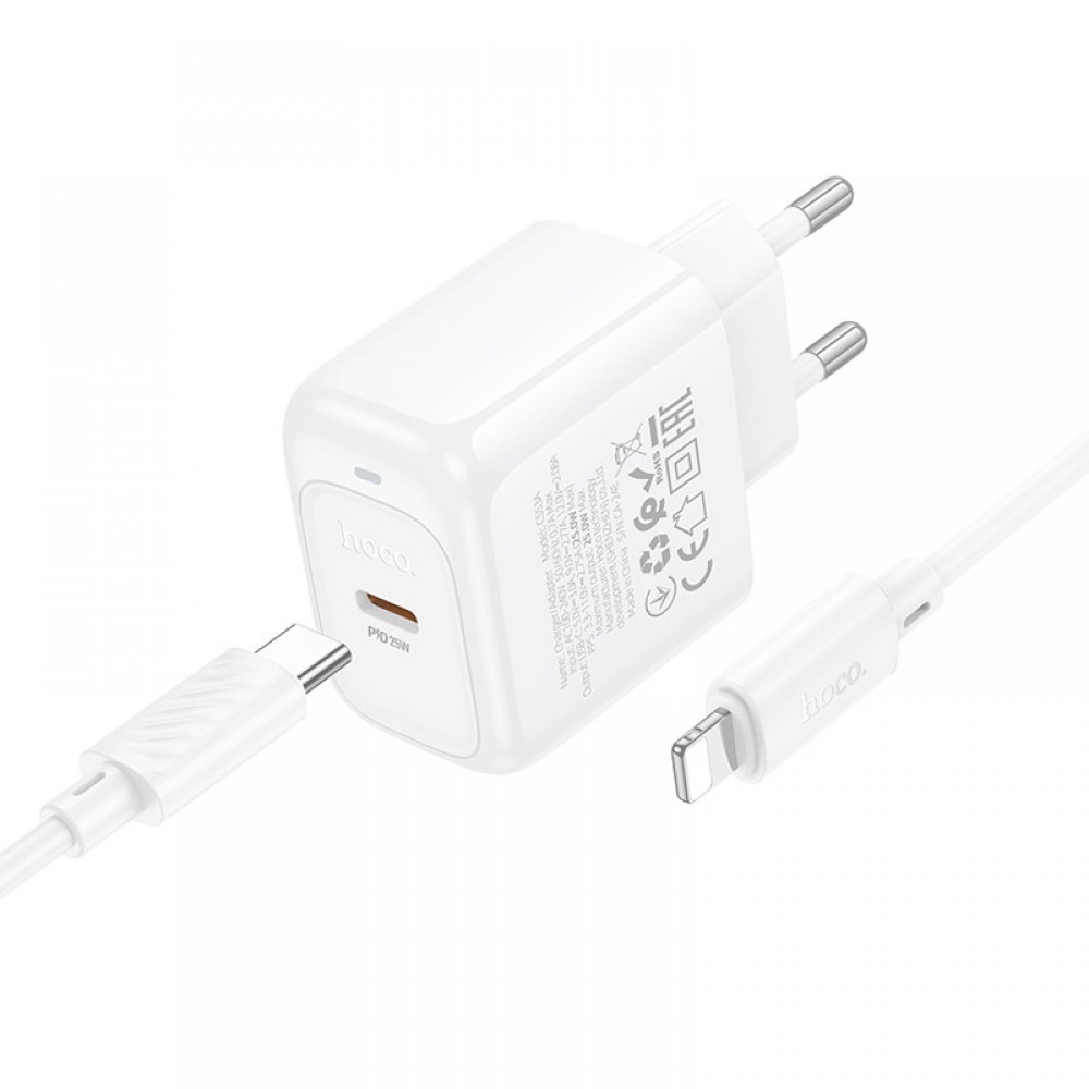 МЗП Hoco CS53A Surplus PD25W (1USB-C) + Type-C to Lightning