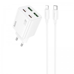 МЗП Hoco N56 Fundador PD30W four-port (2C2A) + Type-C to Lightning