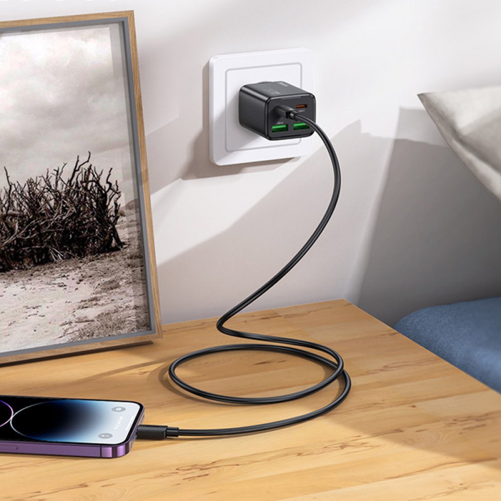 МЗП Hoco N56 Fundador PD30W four-port (2C2A) + Type-C to Lightning
