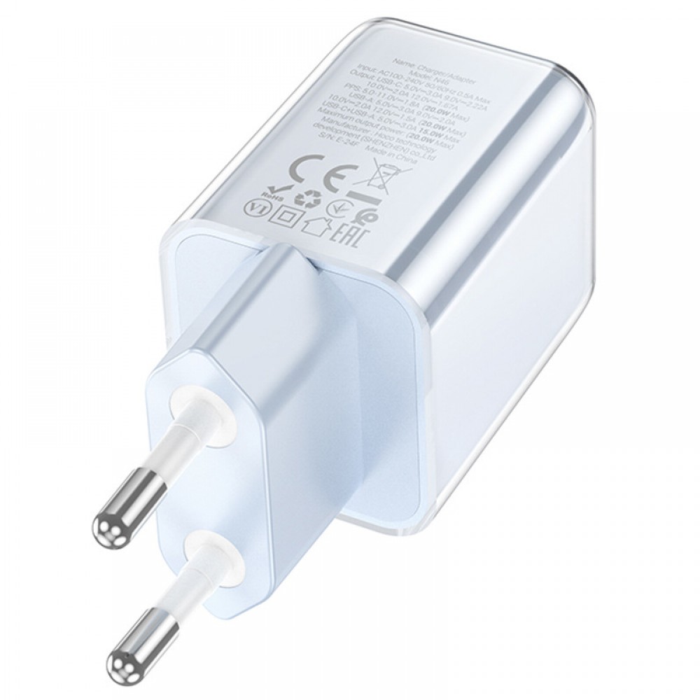 МЗП Hoco N46 Glorious PD20W+QC3.0 (1USB-A/1C) МЗП Hoco N46 Glorious PD20W+QC3.0 (1USB-A/1C)