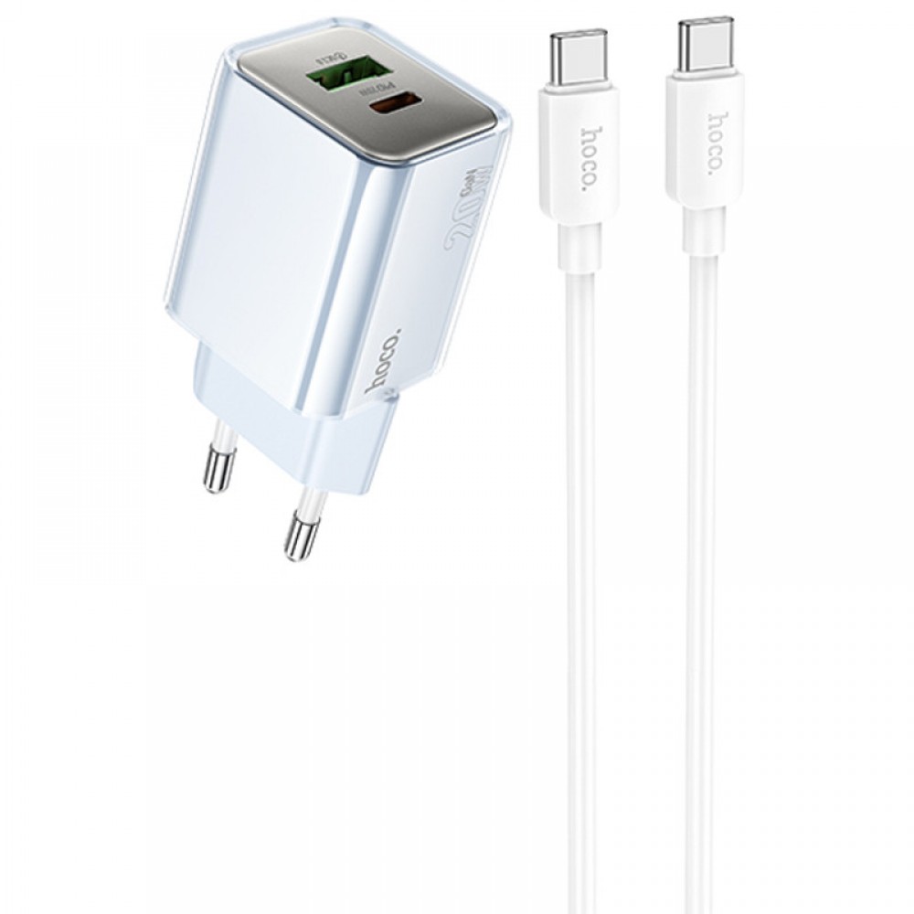 МЗП Hoco N46 Glorious PD20W+QC3.0 (1USB-A/1C) + Type-C to Type-C МЗП Hoco N46 Glorious PD20W+QC3.0 (1USB-A/1C) + Type-C to Type-C