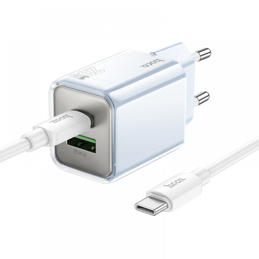 МЗП Hoco N46 Glorious PD20W+QC3.0 (1USB-A/1C) + Type-C to Type-C МЗП Hoco N46 Glorious PD20W+QC3.0 (1USB-A/1C) + Type-C to Type-C