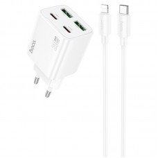 МЗП Hoco N55 Fundador PD20W four-port (2USB-A/2C) + Type-C to Lightning