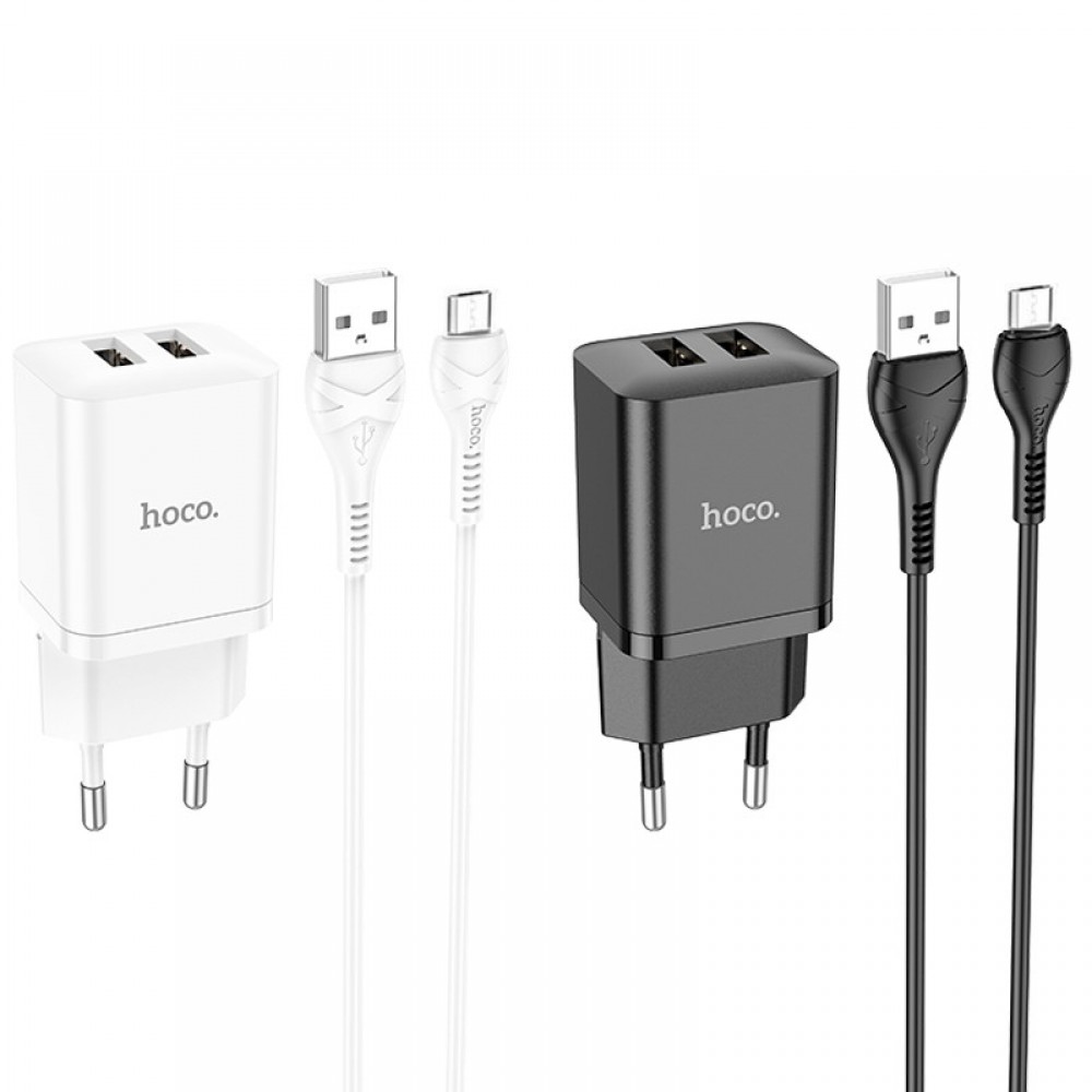 СЗУ Hoco N25 Maker (2USB-A) + USB to MicroUSB