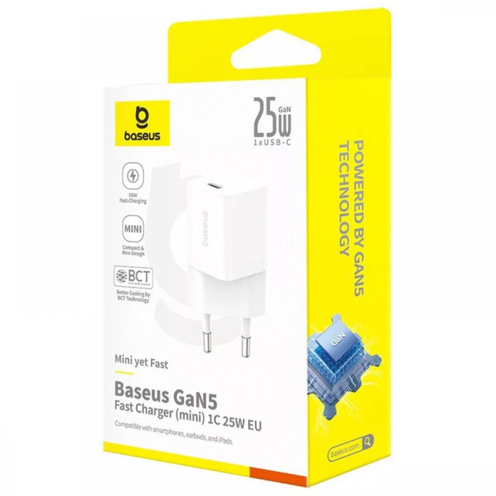 СЗУ Baseus GaN5 Fast Charger (mini) 1C 25W (P10110909213-00)