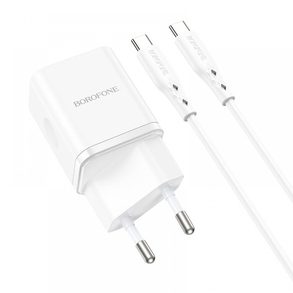 СЗУ Borofone BN7 PD20W+QC3.0 (1USB-A/1C) + кабель Type-C to Type-C