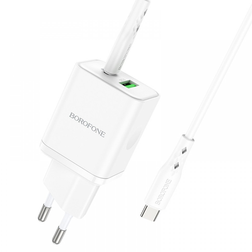 СЗУ Borofone BN7 PD20W+QC3.0 (1USB-A/1C) + кабель Type-C to Type-C