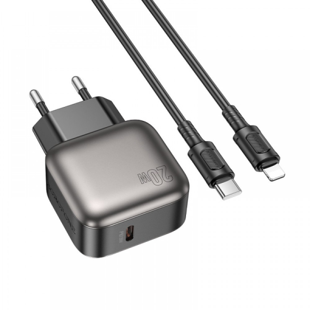 СЗУ Borofone BAS53A Absolute PD20W (1USB-C) + кабель Type-C to Lightning