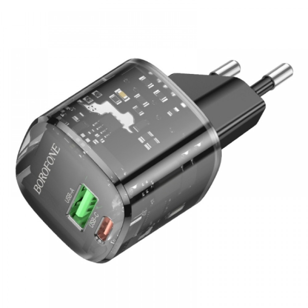 СЗУ Borofone BN17 Sunlight PD20W+QC3.0 (1USB-A/1C) + кабель Type-C to Type-C