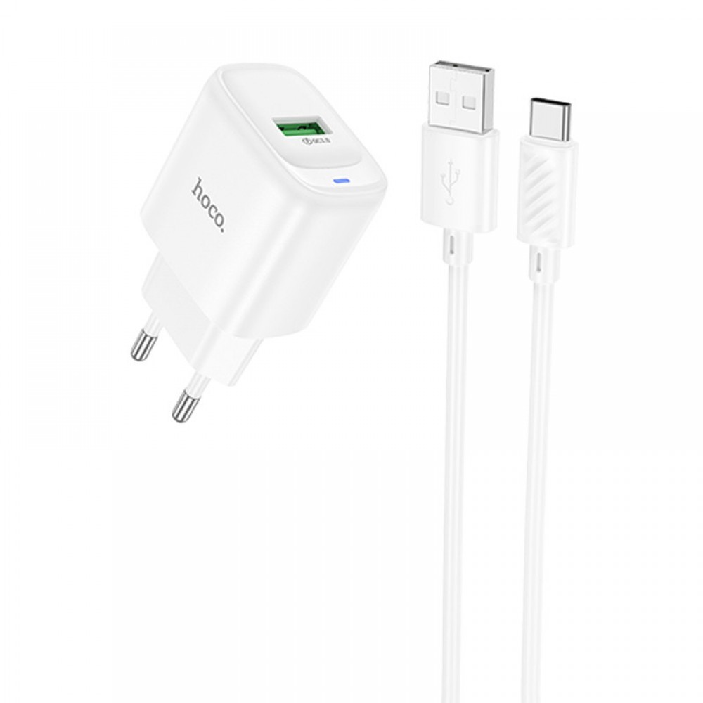 МЗП Hoco C140A Smart QC3.0 (1USB/3A) + Type-C