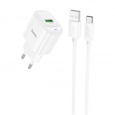 МЗП Hoco C140A Smart QC3.0 (1USB/3A) + Type-C