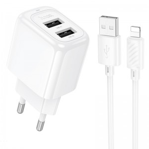 МЗП Hoco CS51A Surplus (2USB-A) + кабель USB to Lightning