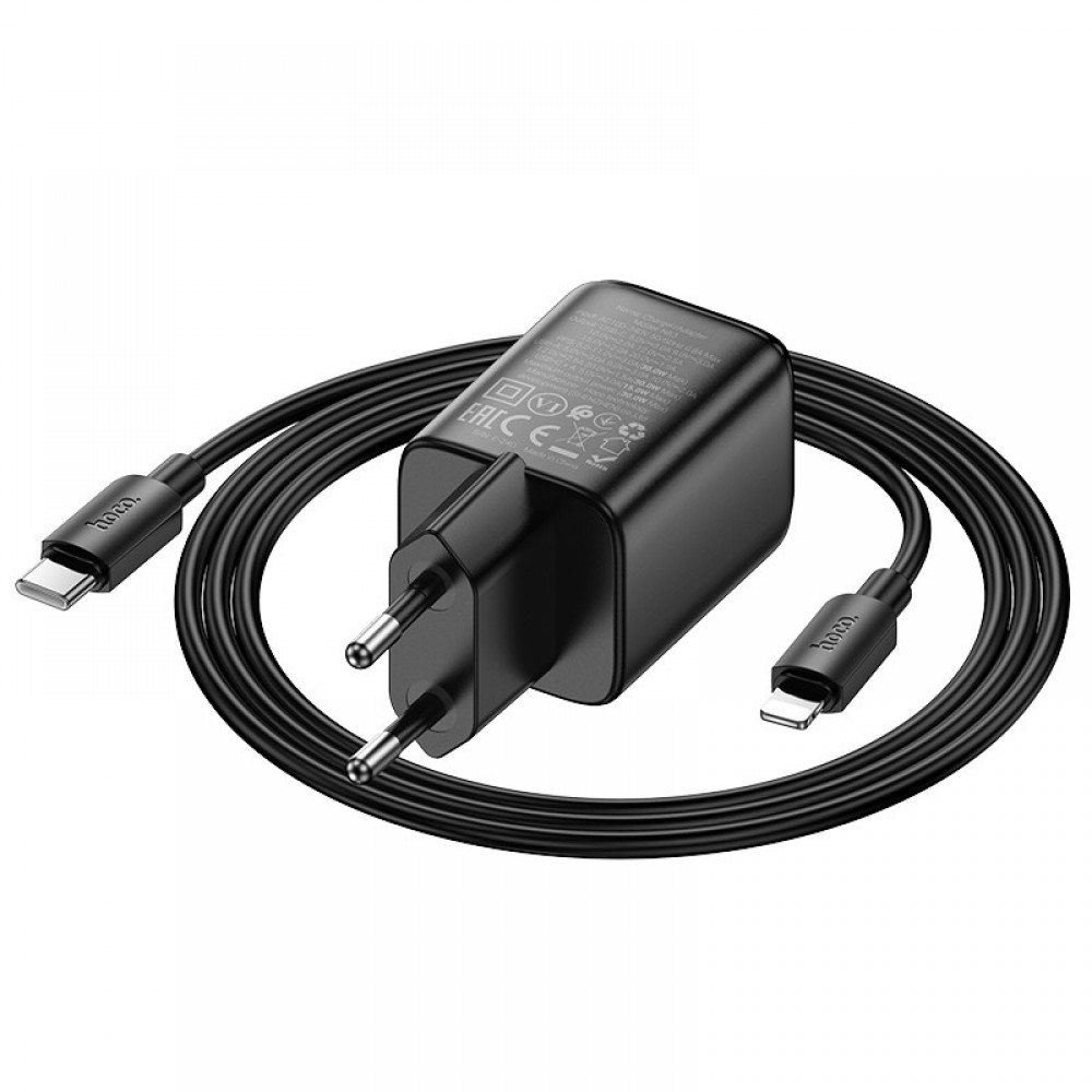 СЗУ Hoco N53 Monsoon PD30W+QC3.0 (1USB-A/1C) + Type-C to Lightning СЗУ Hoco N53 Monsoon PD30W+QC3.0 (1USB-A/1C) + Type-C to Lightning
