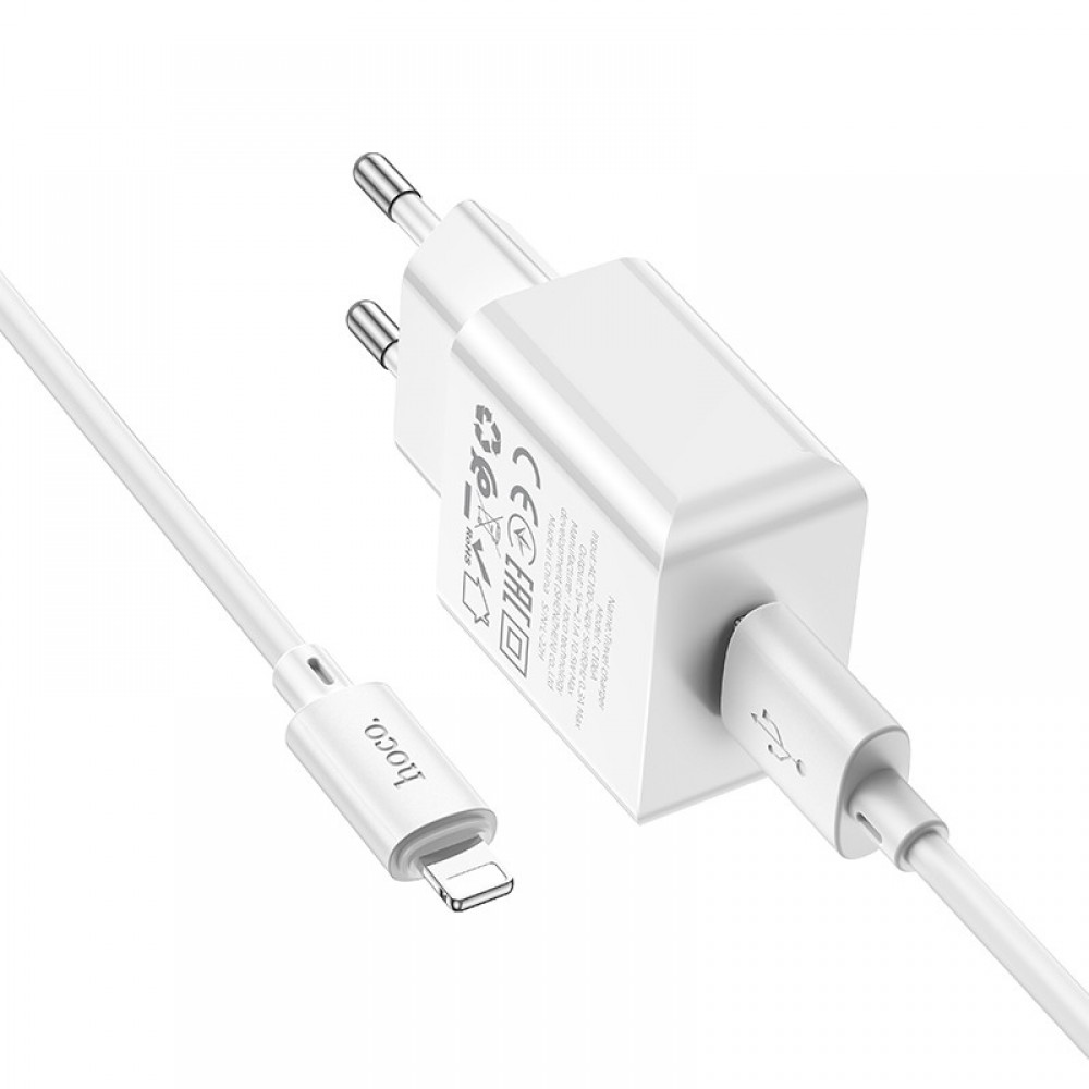 МЗП Hoco C106A Leisure 10.5W (1USB-A) + кабель USB to Lightning