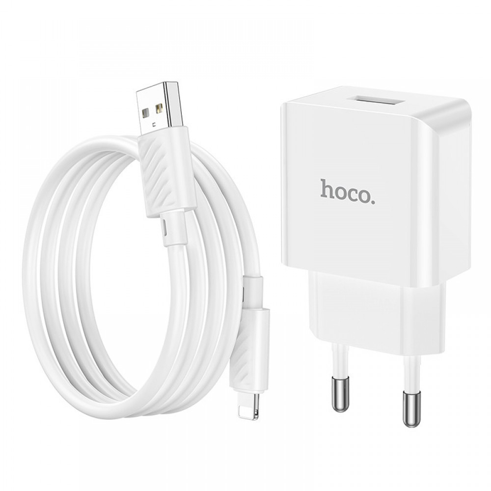 МЗП Hoco C106A Leisure 10.5W (1USB-A) + кабель USB to Lightning