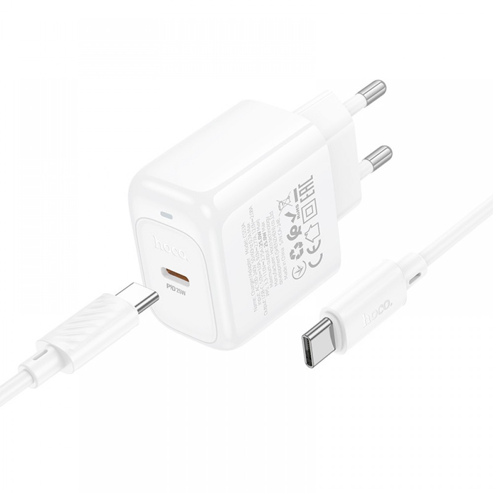 МЗП Hoco CS53A Surplus PD25W (1USB-C) + кабель Type-C to Type-C