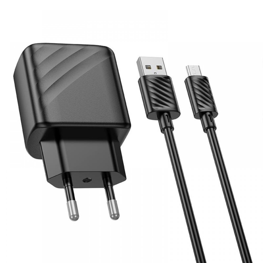 СЗУ Hoco CS21A Rich QC3.0 18W (1USB-A) + кабель USB to MicroUSB СЗУ Hoco CS21A Rich QC3.0 18W (1USB-A) + кабель USB to MicroUSB